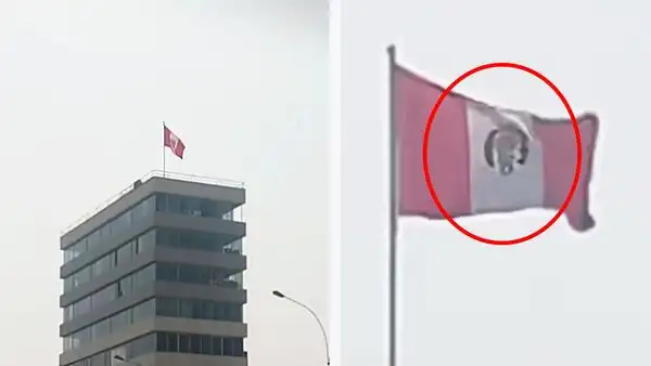 Institución del Estado iza bandera del Perú al revés y en redes reaccionan: “Está de cabeza como este país”