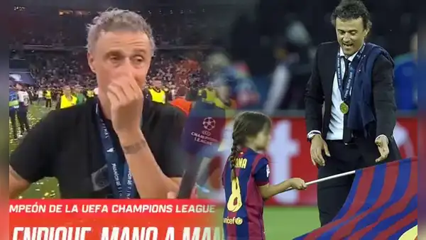 Luis Enrique se emociona en vivo tras cumplir promesa a su hija fallecida en la Champions: "Estaría corriendo aquí"