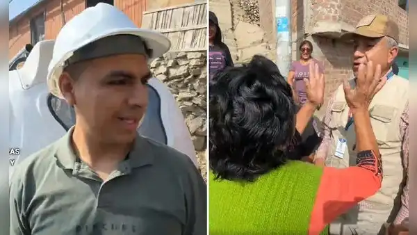 Señora confunde a Franco Vidal y abrazó a otra persona creyendo que era el alcalde de Ate: "Qué gusto"