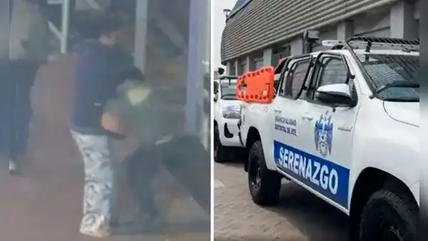 ¡Indignante! Captan a mujer golpeando a su hijo en plena calle de Ate por no saber atarse los pasadores