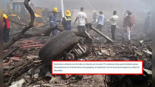 Boeing se pronuncia tras el accidente de su avión modelo 787 que se estrelló en la India con 242 personas a bordo