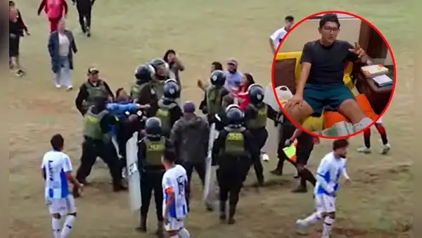 Partido de 'Copa Perú' termina en una batalla bampal en Cajamarca: policías resguardaron al árbitro