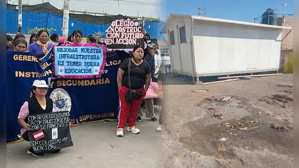 250 alumnos en Chiclayo estudian en módulos sin agua ni desagüe: hace 7 años exigen un colegio