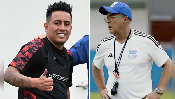 DT de Emelec evalúa a Christian Cueva tras su primer entrenamiento: "Le costó un poco por el clima"