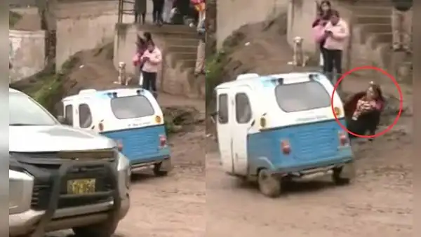Reportera se resbala durante transmisión en vivo y se hace viral en redes sociales: "Esto solo pasa en Perú"