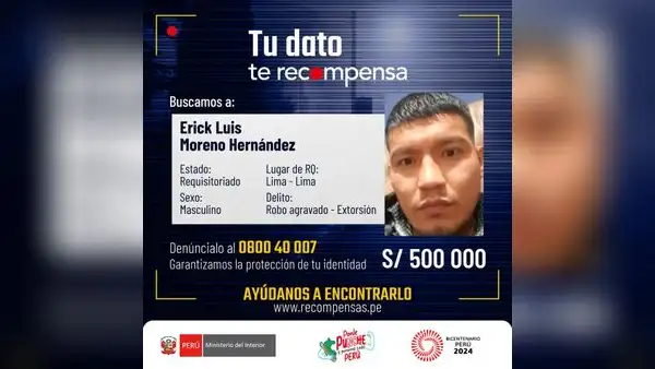 Ofrecen recompensas por 1.200 criminales prófugos