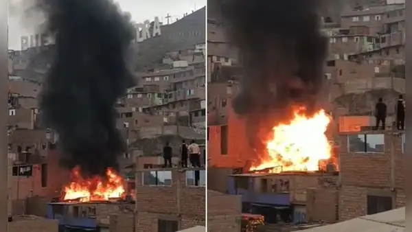 Fuerte incendio afectó vivienda en Puente Piedra: cuatro unidades de bomberos atendieron el siniestro
