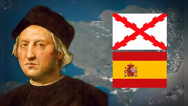 Esta fue la primera bandera izada por Cristóbal Colón en América: sirvió de inspiración para la dictadura de Franco