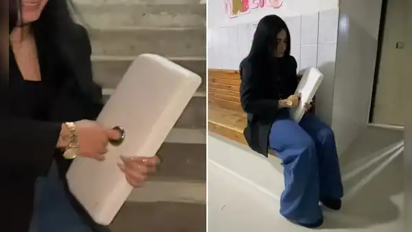 Mujer termina en urgencias luego de que uña acrílica se atoró en el inodoro: “Se llevó cargando la tapa”