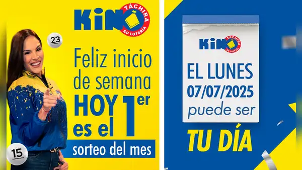 Resultados del Kino Táchira hoy, lunes 7 de julio: ver números ganadores y premio mayor del sorteo 098 de la lotería de Venezuela