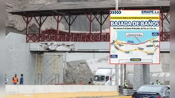 Costa Verde: cierran tramo por obras en el puente Bajada de Baños del 11 al 14 de julio