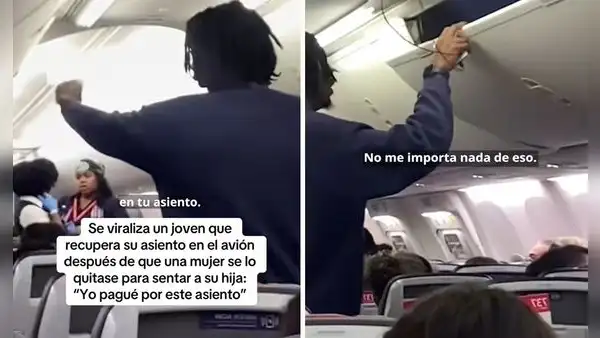 Pasajero de avión critica a mujer que quiso quitarle el asiento para su hija:"Yo pagué por este sitio"