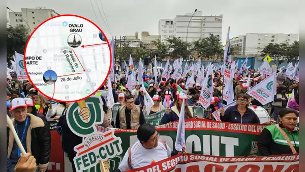 Huelga nacional de trabajadores de EsSalud: esta es la ruta y los puntos de concentración en el segundo día de movilizaciones