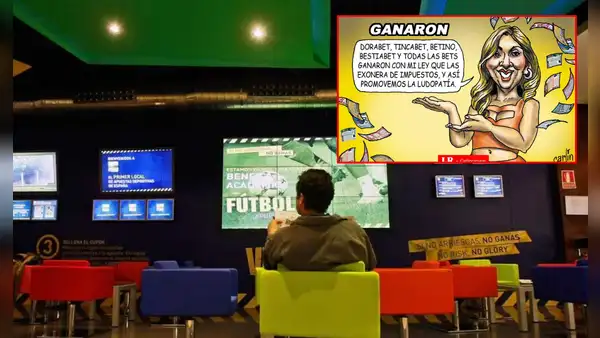 Carlincatura ironiza la propuesta de una congresista para exonerar de impuestos a casas de apuestas