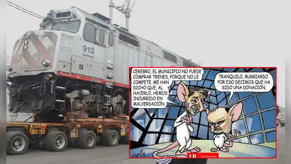 ¿Trenes donados o vendidos?: Carlincatura ironiza las maniobras para que los vagones y locomotoras lleguen al Perú