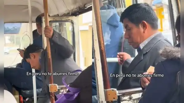 Cobrador de combi es la sensación en redes al usar terno en sus horas de trabajo: "Calle pero elegante"