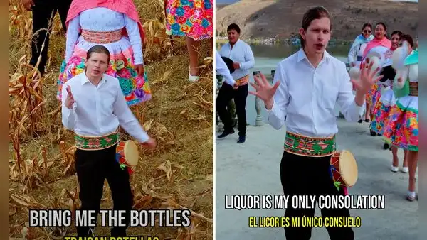 Extranjero lanza huayno en inglés y es furor en redes: “No sabía si sacar la cerveza o el whisky”