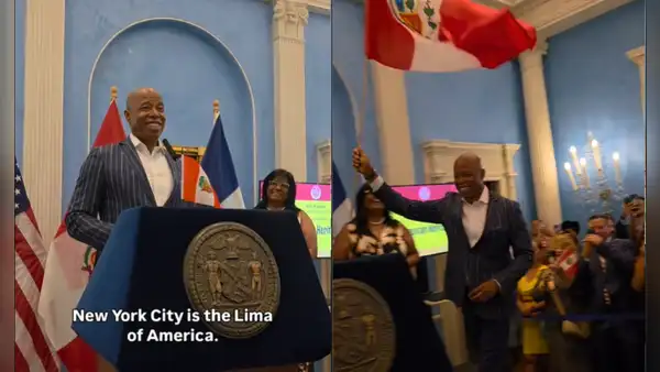 Eric Adams, alcalde de Nueva York, llama su ciudad "la Lima de EEUU" tras evento con emprendedores peruanos: "Viva el Perú"