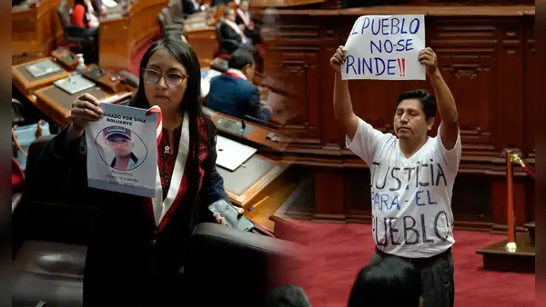 Congresistas de izquierda protestan e interrumpen discurso de Dina Boluarte al escuchar que minimizó a víctimas de protestas