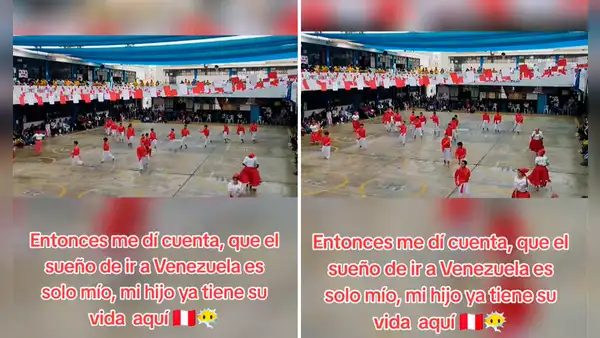 Madre venezolana se conmueve al ver a su hijo bailar festejo en presentación por Fiestas Patrias: "El sueño de volver a Venezuela es solo mío"