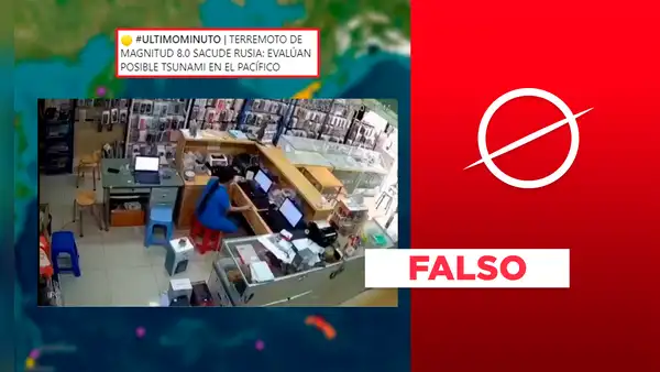 Este video no corresponde al terremoto de magnitud 8,8 ocurrido en Rusia, Kamchatsky