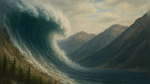 El tsunami más grande de la historia superó los 520 metros de altura y destruyó todo a su paso en 1958