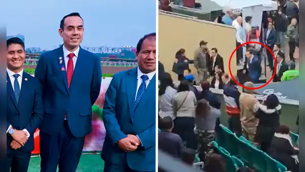 Pifian y abuchean a José Jerí en hipódromo de Monterrico: buscó baño de popularidad, pero terminó por retirarse