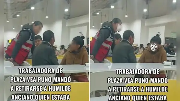 Adulto mayor y su hija con epilepsia son retirados de centro comercial y caso genera indignación en redes: "Estaban comiendo tranquilos"