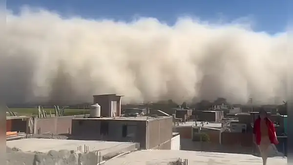 Usuaria graba el instante de la llegada de la tormenta de arena a Ica: "Están corriendo fuertes vientos"