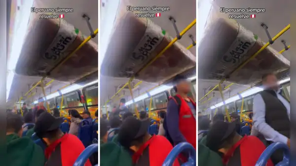Peruana sube a bus y se asombra al ver colchón en el techo: "No alcanzó para el taxi"