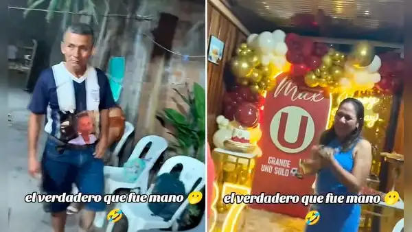 Hincha asiste con su polo de Alianza Lima a cumpleaños con temática de Universitario y en redes lo trolean: “Ni regalo llevó”