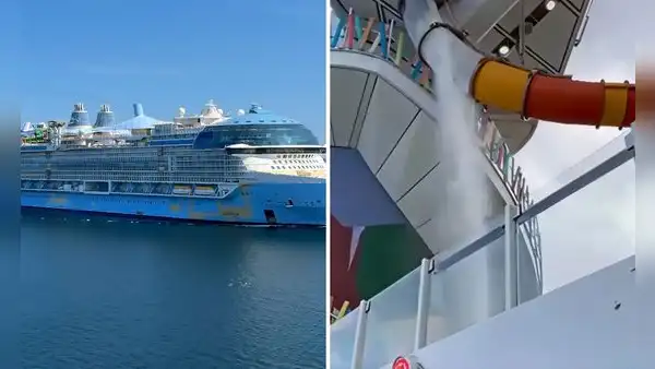 Tobogán del crucero mas grande del mundo se rompe y pasajero sufre graves heridas