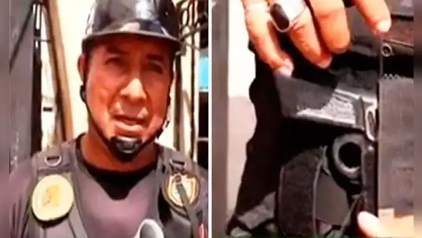 Sereno en Maynas hace broma a reportero por uso de arma de fuego: “Tiene municiones naturales”