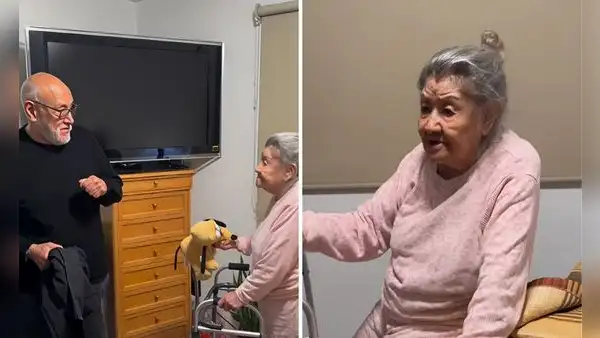 Madre de 94 años regaña a su hijo y conmueve a las redes sociales: "¿Por qué te tardaste?"