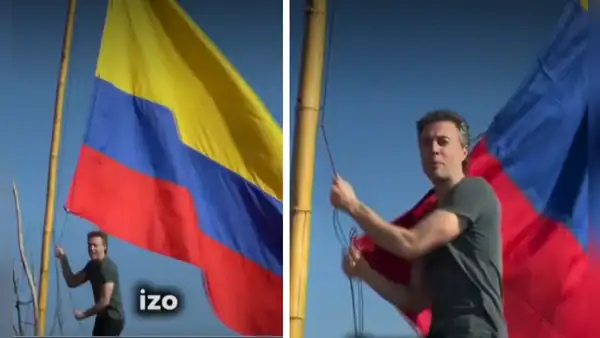 Daniel Quintero, precandidato presidencial, colocó la bandera de Colombia en Santa Rosa: "Es nuestro territorio"