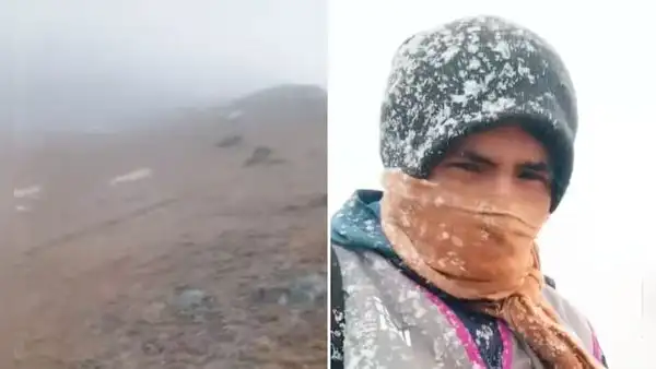 Censista acude a viviendas en Carabaya y es sorprendido por intensa nevada: “Nada nos para”