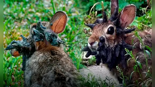 Conejos salvajes en EEUU son vistos con extraños tentáculos y cuernos en sus cabezas: expertos afirman que es por un virus