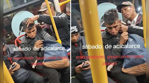 Pasajero le corta el cabello a su compañero con tijeras en pleno viaje en bus: ''Lo que faltaba''