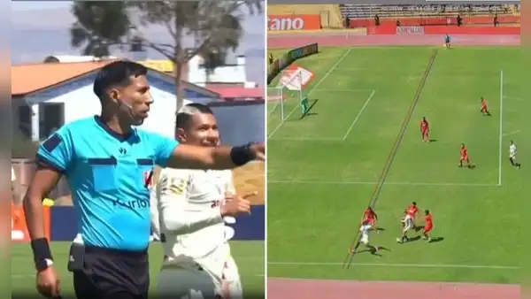 ¡Polémica en Huancayo! Álex Valera anotó el 2-0 de Universitario, pero el VAR y el árbitro lo anularon por milimétrico offside