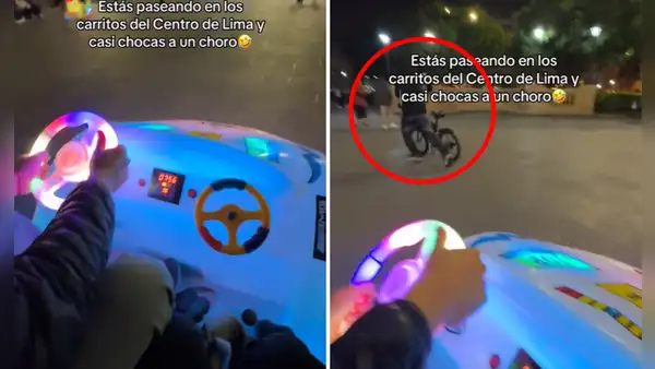 Mujer casi atropella a ladrón en carro de juguete y redes estallan: "Le dio pase al peatón"