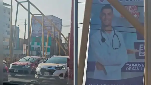 Peruano capta anuncio de policlínico que usa a Cristiano Ronaldo como doctor: "A ver diga Siuuuu"