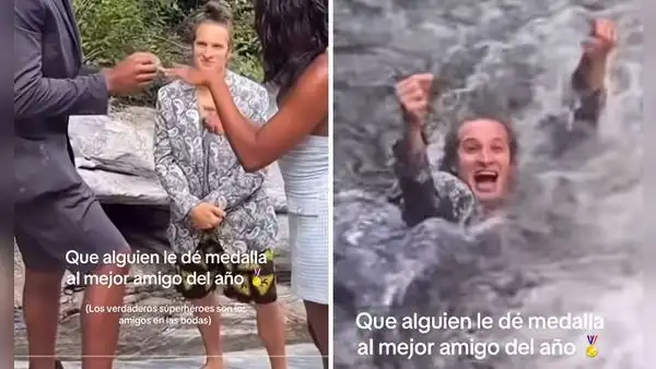 Joven se lanza al agua para recuperar anillo de su mejor amigo en pedida de mano: "Merece ser el padrino"
