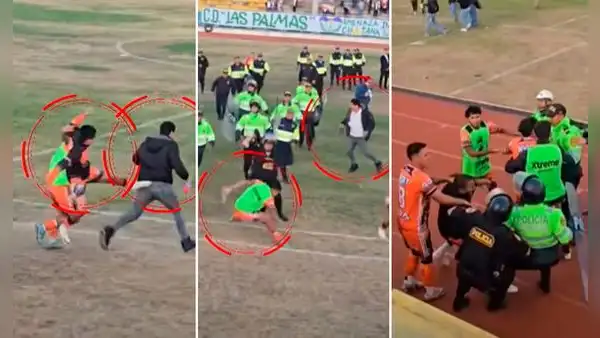 Agresión a reportero en Copa Perú desata batalla campal entre policías y jugadores en Chota