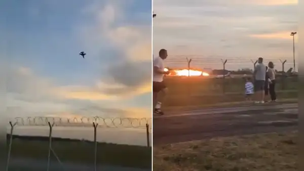 Cámaras captan el fatal accidente de un piloto a bordo de su F-16 durante ensayos para un espectáculo aéreo en Polonia