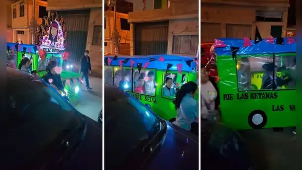 Alumnos hacen antorcha del bus de 'Al Fondo Hay Sitio' y causan furor en redes: "En Perú nunca te aburres"