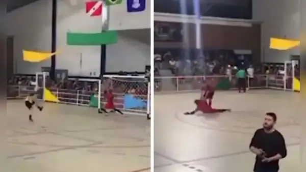 Arquero de futsal murió tras atajar penal en torneo amateur de Brasil: celebró y se desplomó en la cancha