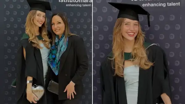 Hija menor de Christian Meier se gradúa en prestigiosa escuela de Londres junto a su madre Marisol Aguirre