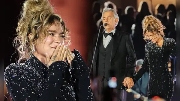 Karol G deslumbra al cantar ‘Vivo por ella’ junto con Andrea Bocelli en emotivo concierto en el Vaticano