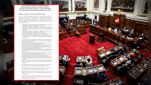 En menos de tres horas, Congreso aprobó creación de 22 universidades públicas