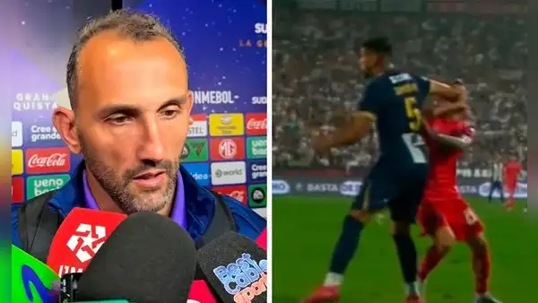 Hernán Barcos expresó su duro pesar tras expulsión de Carlos Zambrano en el 0-0 de Alianza Lima ante la U. de Chile: "Nos duele"
